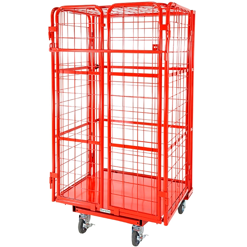 Heavy Duty Cage Trolley With Lockable Doors Equipment Warehouse Pty