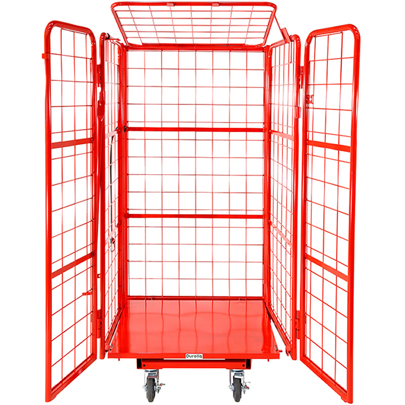 Heavy Duty Cage Trolley With Lockable Doors Equipment Warehouse Pty